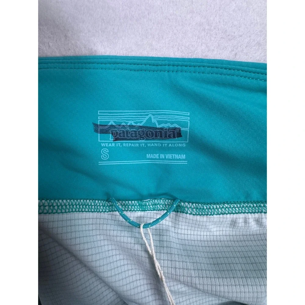Patagonia Women's Strider Pro Shorts 3.5 Teal Blue Running Small NWT - Picture 7 of 8